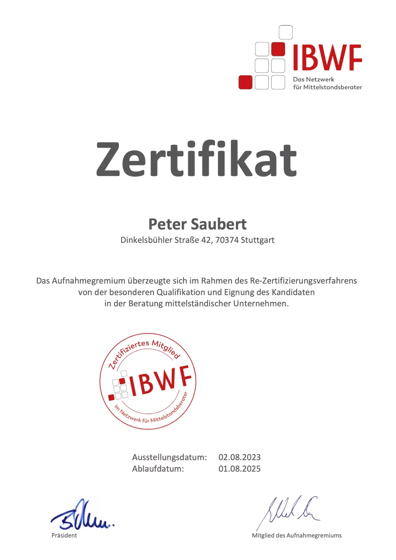 Mittelstandsberater IBWF