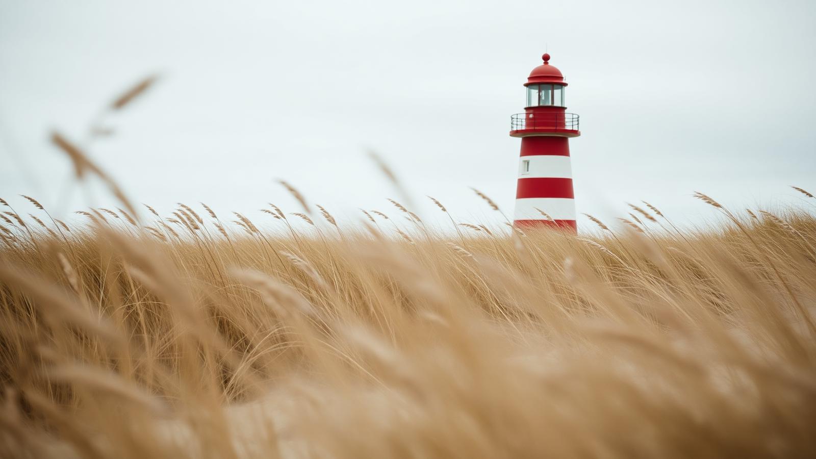 Eine Orientierung hilft – Leuchtturm in den Dünen.
