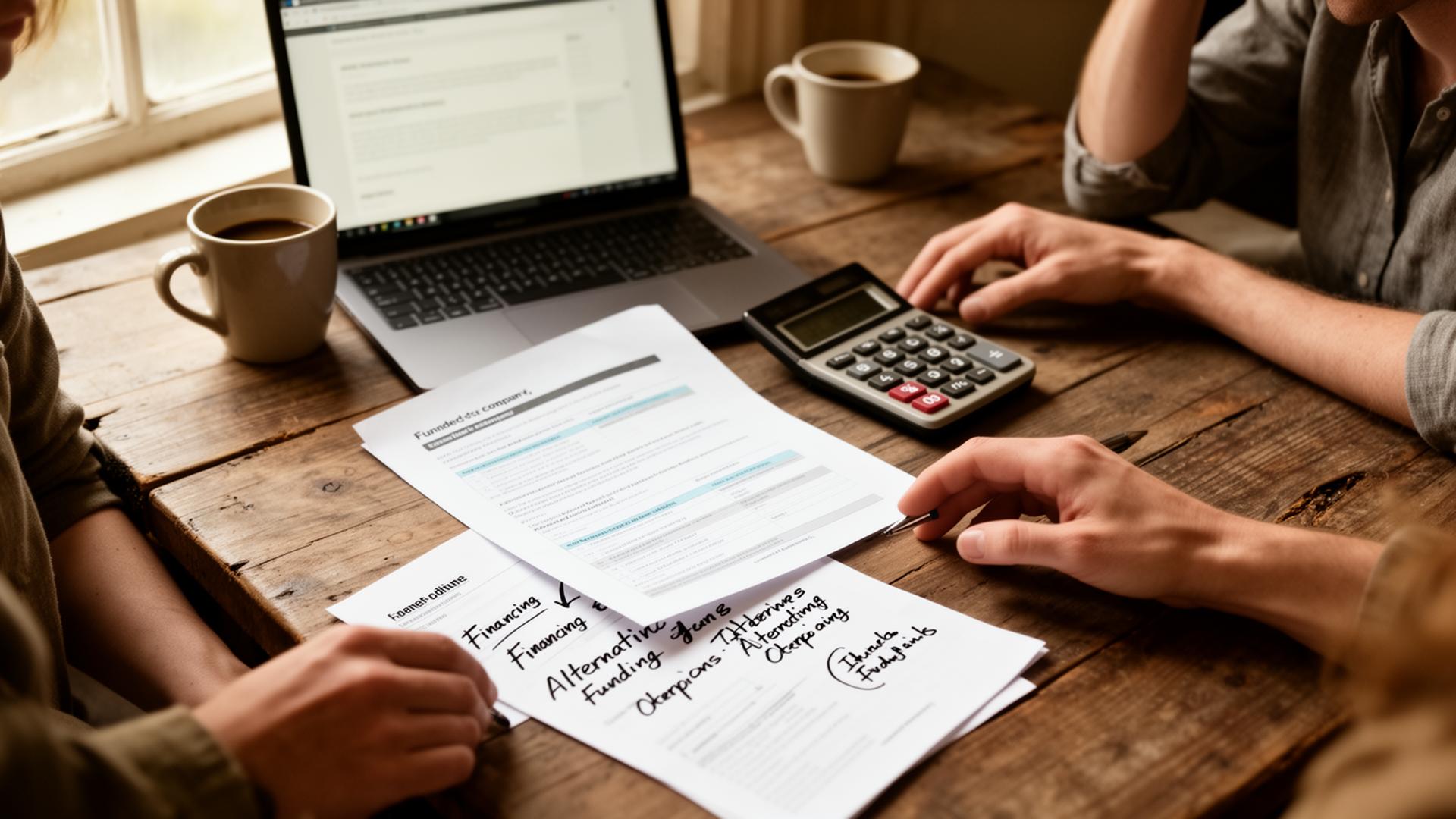 Gründer planen alternative Finanzierungswege am Küchentisch