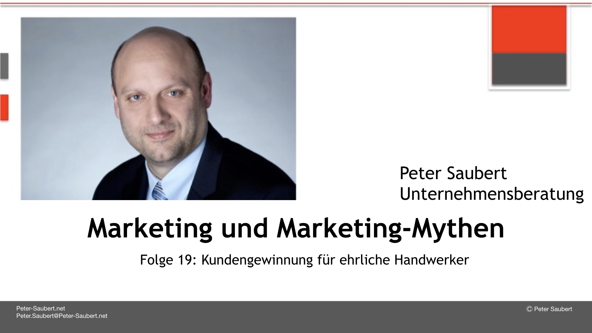 Marketing & Marketing-Mythen Folge 19: Kundengewinnung für Handwerker